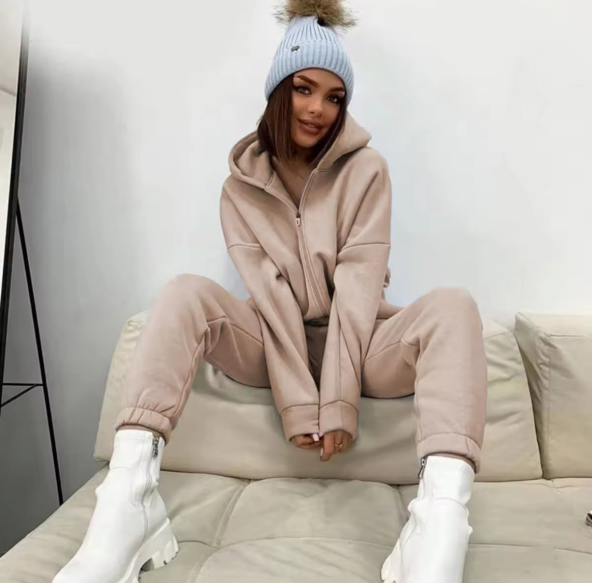 Lässiges Zweiteiliges Hoodie Set