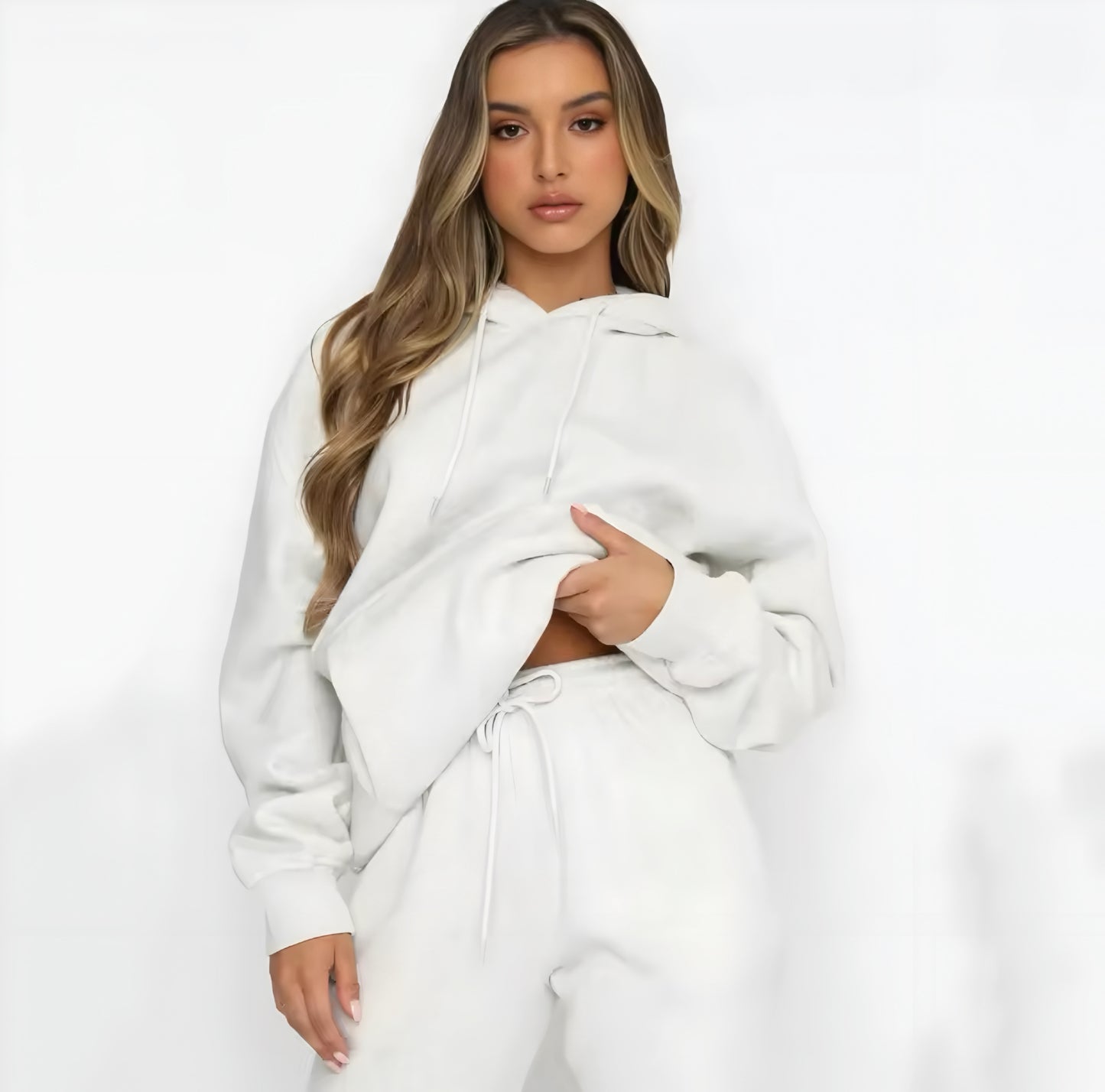 Lässiges Zweiteiliges Hoodie Set