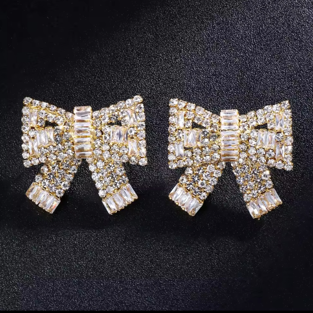 Crystal Bow Statement Ohrringe