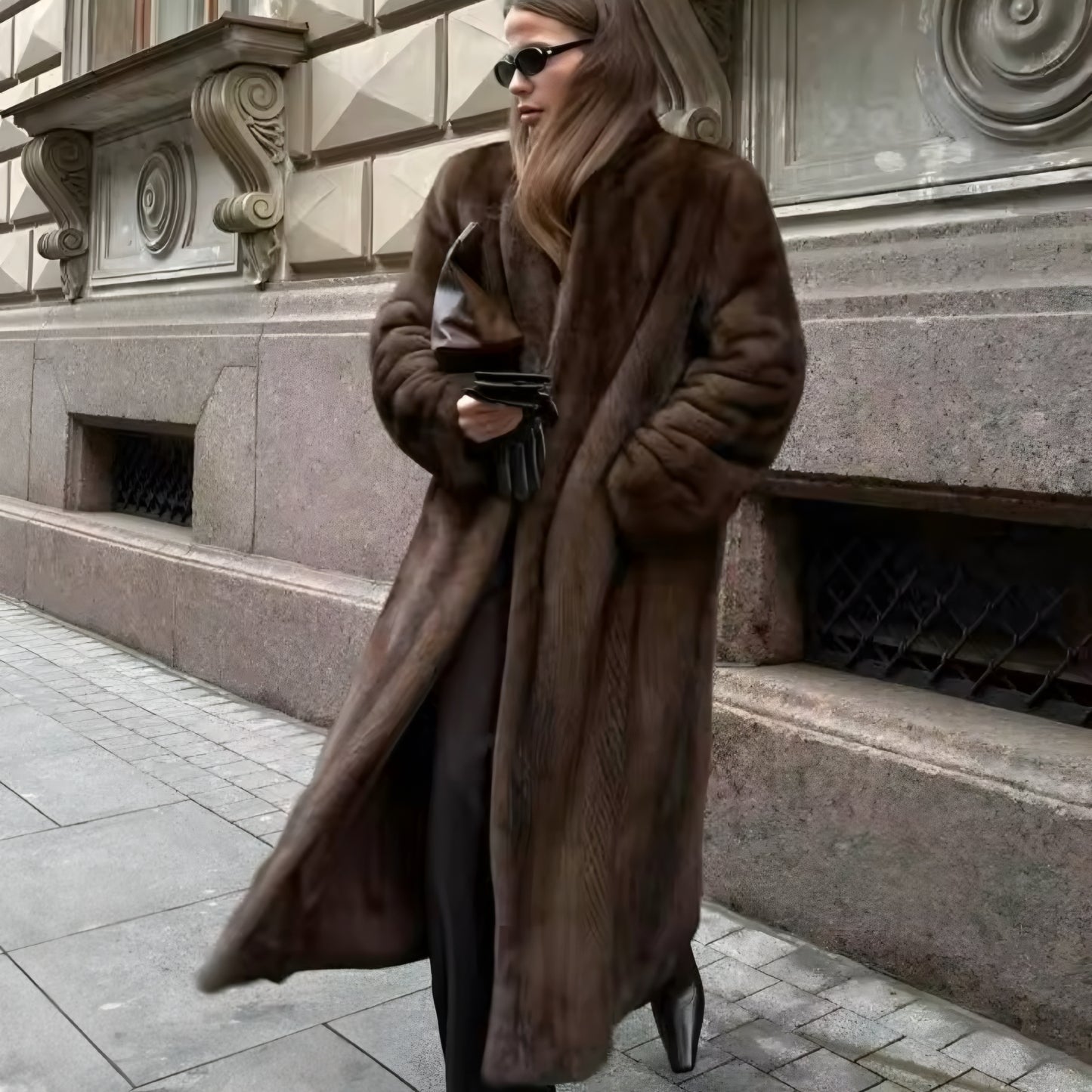 Chocolate Faux Fur Coat