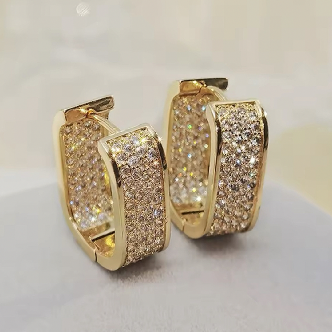 Luxury Square Hoop Earrings