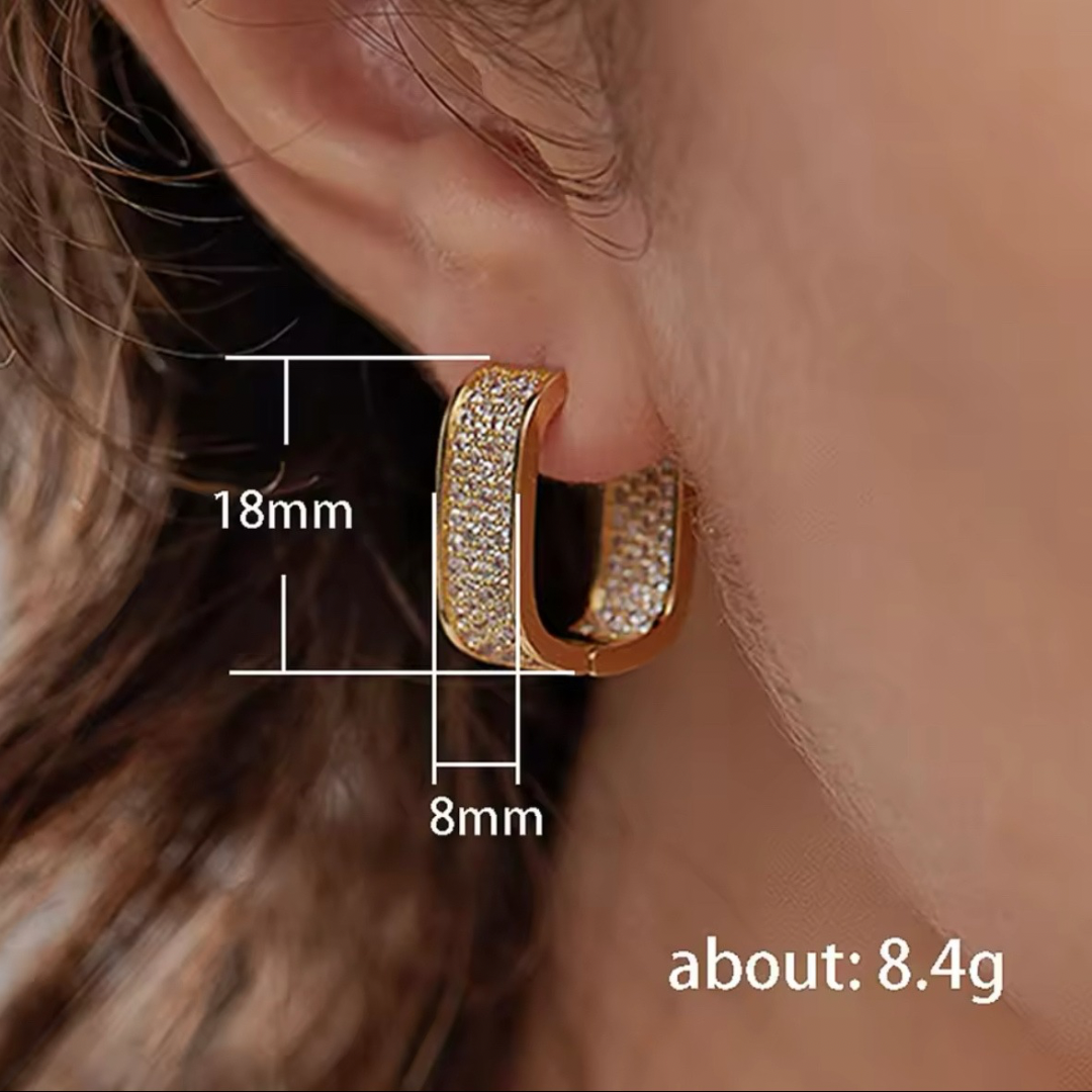 Luxury Square Hoop Earrings