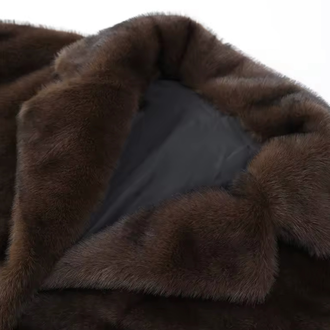 Chocolate Faux Fur Coat