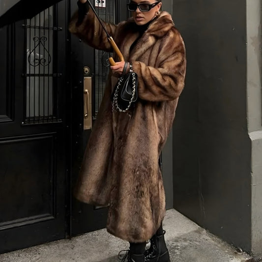 Chocolate Faux Fur Coat